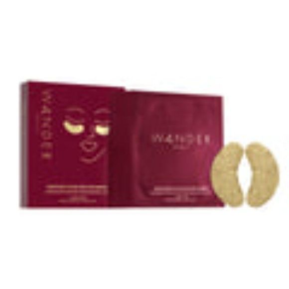 NIB WANDER BEAUTY BAGGAGE CLAIM GOLD EYE MASKS – 4 PAIRS - Picture 9 of 14